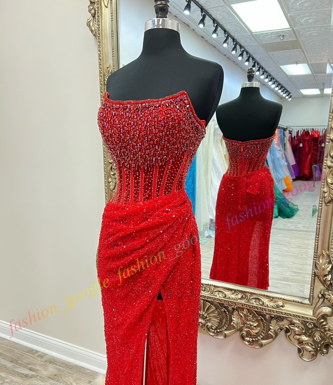 Corset Bustier Formal Party Dress Draped Slit Column Celebrity Lady Pageant Prom Evening Event Special Occasion Hoco Gala Cocktail Red Carpet Runway G