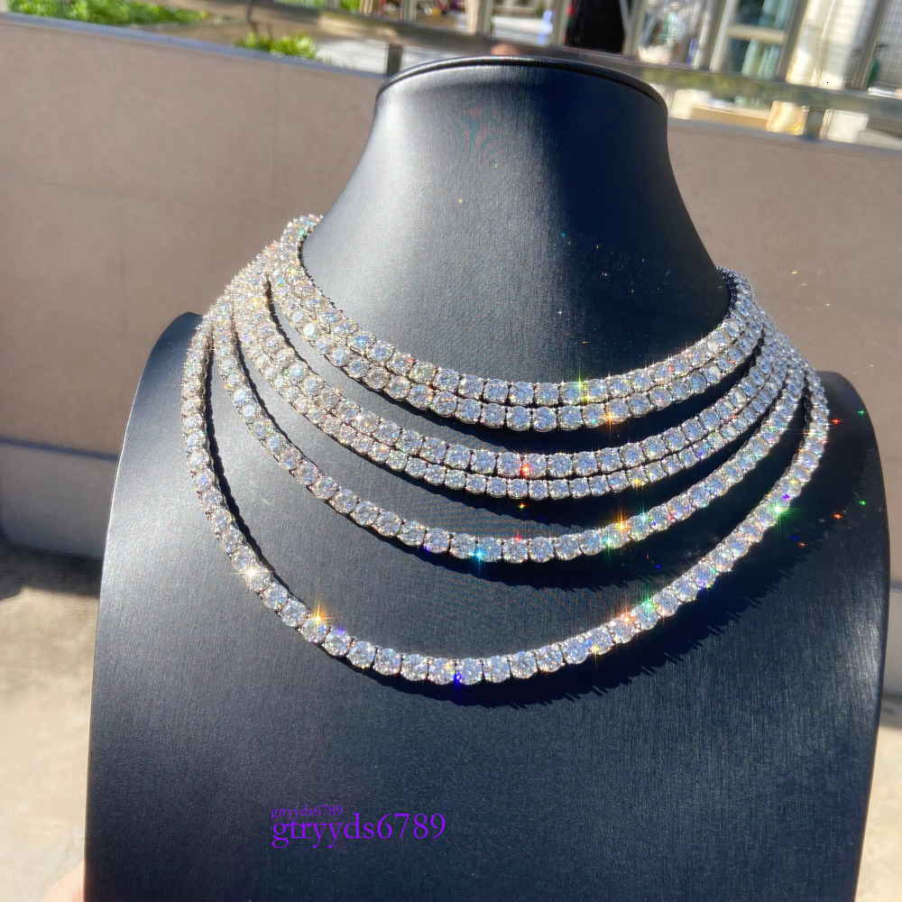 Wholesale Price RTS Hip Hop Jewelry Sterg Sier Pass Tester Dia VVS Moissanite Tennis Chain