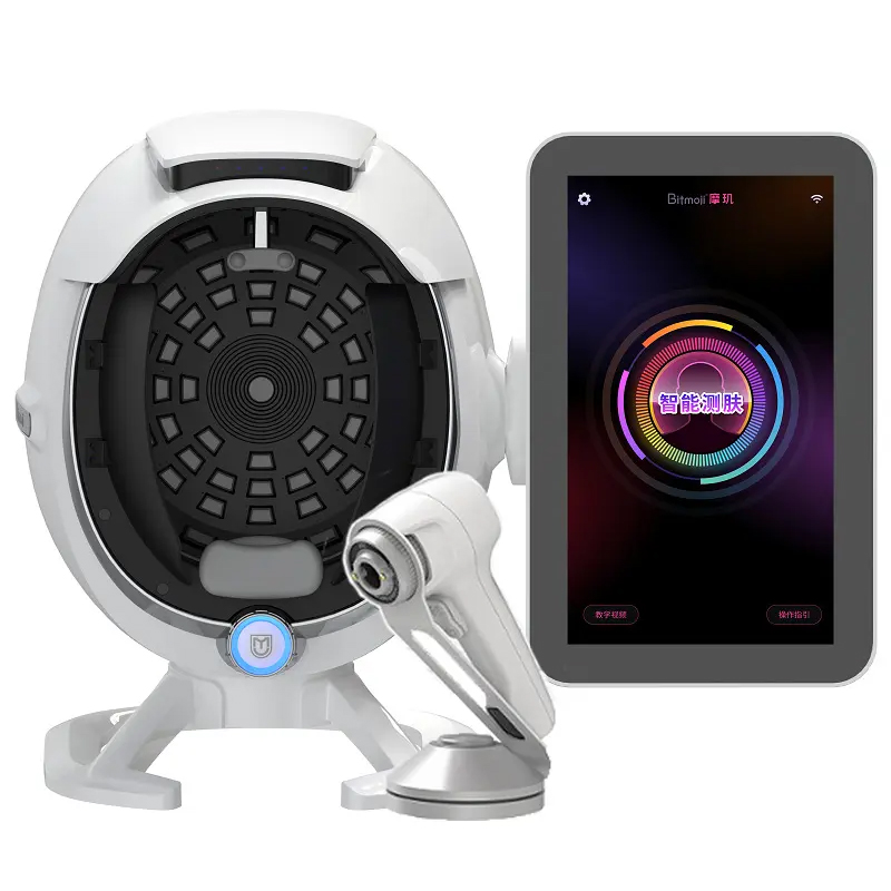 2025 Advanced Skin Diagnostic Machine Face Microscopic Testing 8 Spectrum Light Skin Detection Magic Mirror Skin Analysis Machine for Wrinkle Acne Pig