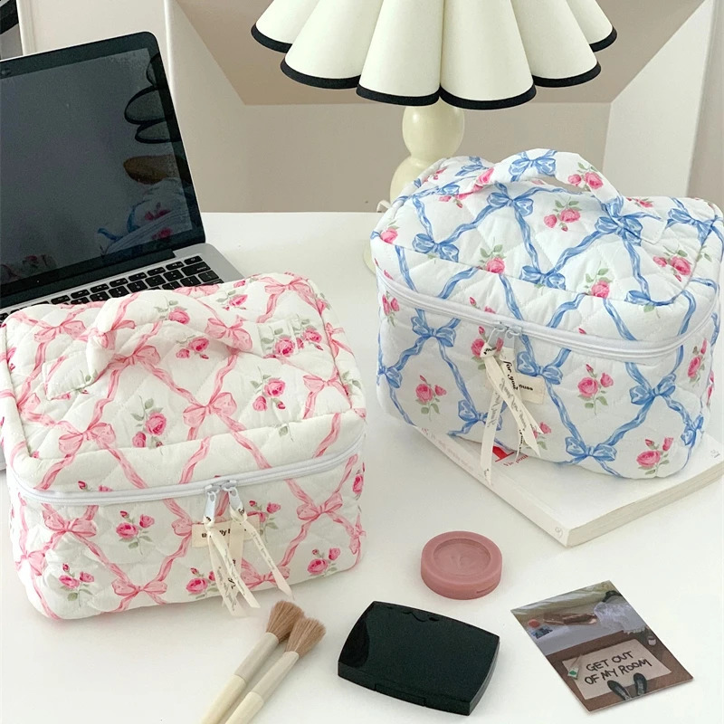 Large capacity makeup bag multifunctional face wash bag portable toilet bag cosmetics zipper bag handbag 241118