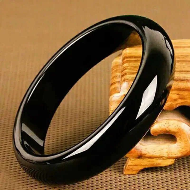 natural obsidian and black jade bracelets for men and women certified Jades stone exquisite jewelry bracelets and womens gifts 241119