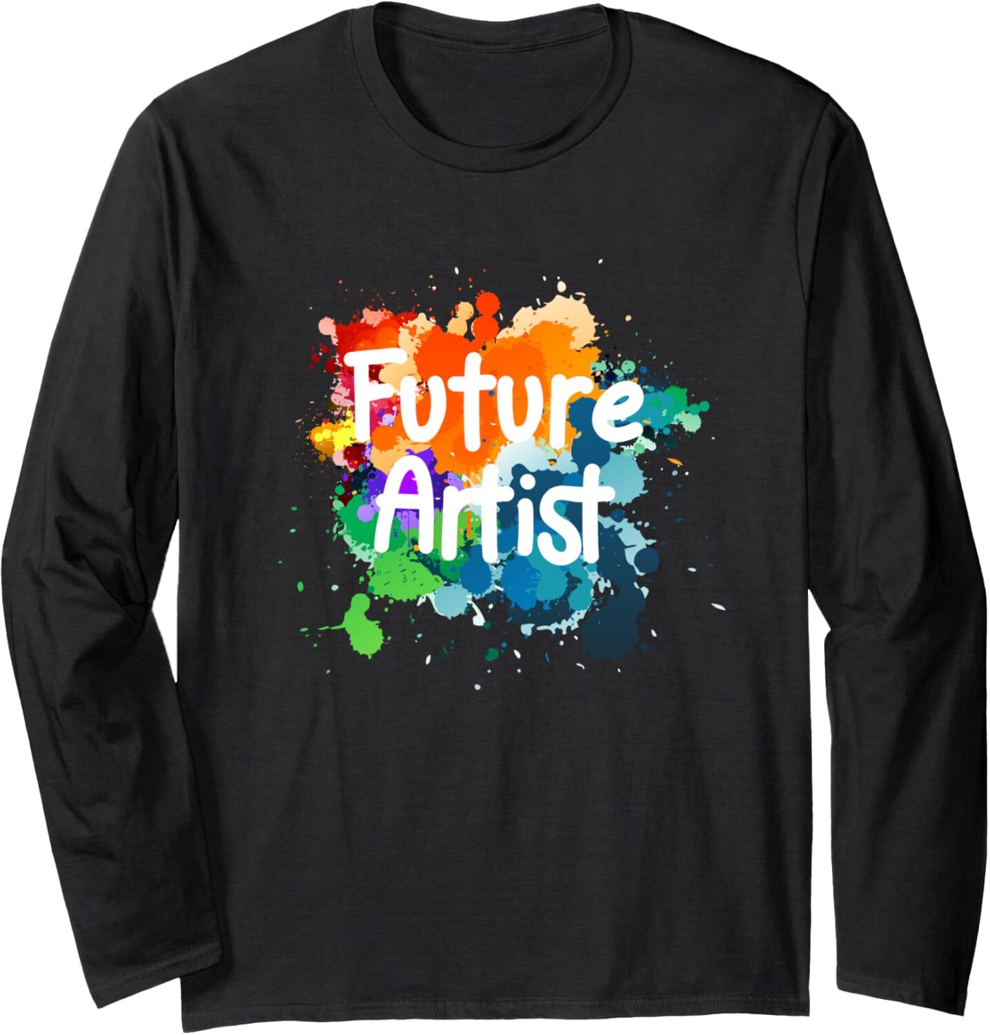 Long Sleeve Shirts for Men sweatshirt Future Artist Watercolor Paint Art Lover Funny Gift Long Sleeve Tee Streetwear Casual tops clothes fashion