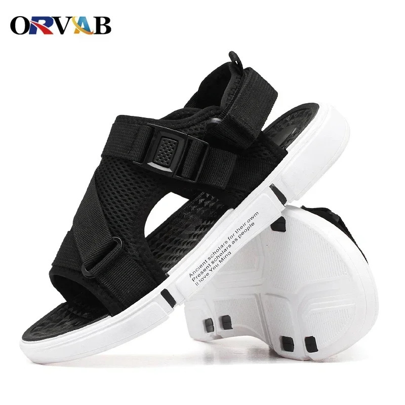 Mens Summer Sandals Comfortable nonslip men Shoes High quality woven beach sandals Gladiator Casual flats jibbizt 241118