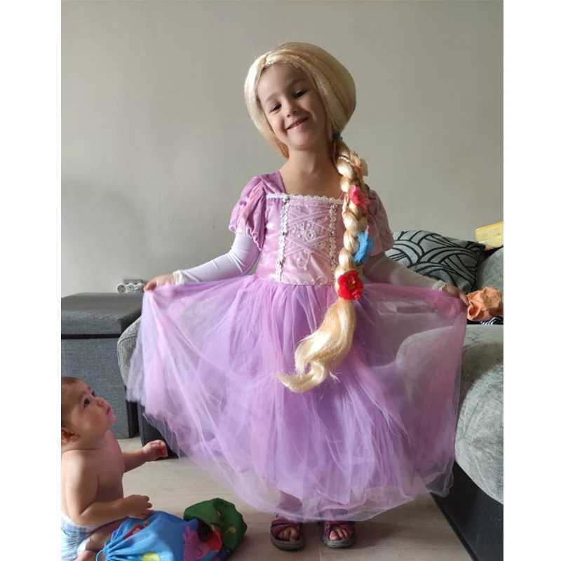 Fancy Girl Princess Long Hair Princess Wig Childrens Birthday Party Halloween Dress Up Childrens Little Mermaid Elsa Aurora Snow White Hair W241119