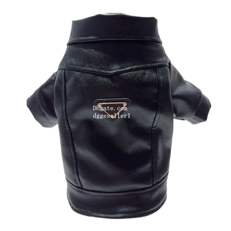 free shipping Designer Dogs Small Dog Winter Coat PU Motorcycle Pet Gear Warm Puppy et Waterproof Doggy Leather Cold Weather Clothes Red XXL Y164