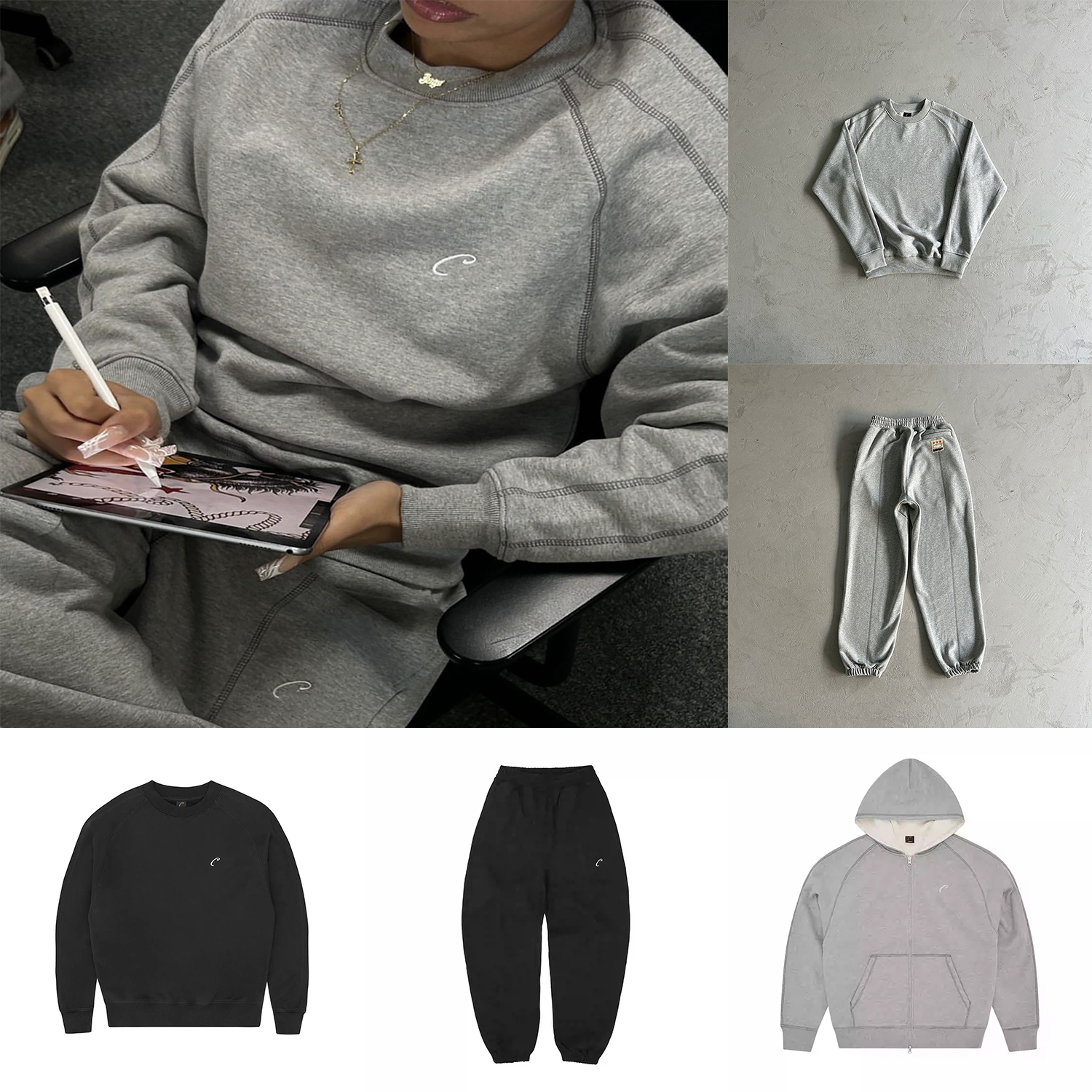 Designer Mens Tracksuit Embroidery Letter Vintage Hip Hop Hoodie Joggers Autumn Winter Sports Sweatpants Two Piece Set Women Streewear