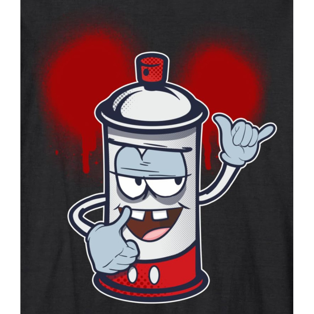 Long Sleeve Shirts for Men sweatshirt Happy Dancing Graffiti Spray Can Character Gift Long Sleeve Tee Streetwear Casual tops clothes