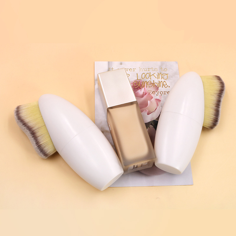 Flawless Foundation Brush, High Density Face Body Makeup Brush For Liquid Foundation Powder Cream Contour White Black Brocha Para Base Impecable