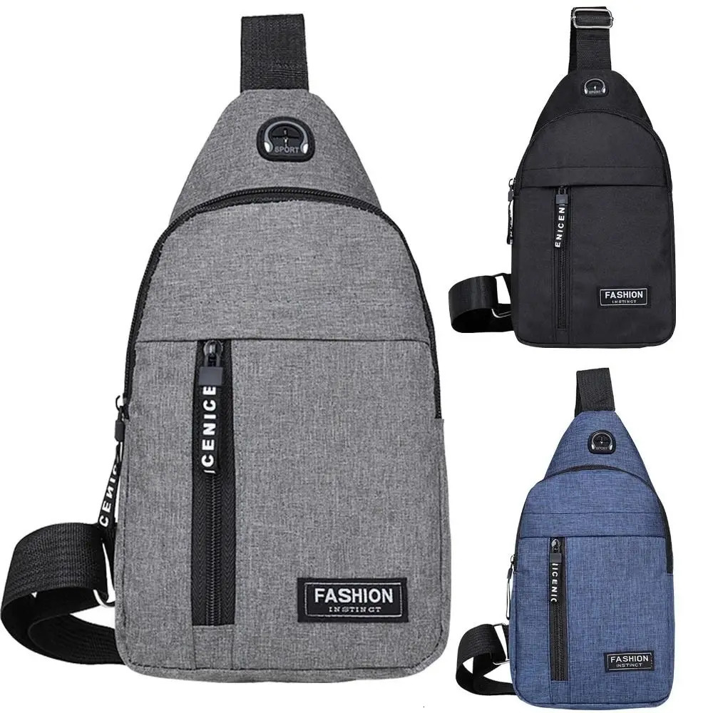 Mens Chest Bag Fashion KoreanStyle Casual Sports WaterProof Shoulder Crossbody Cross Body for Men 241118