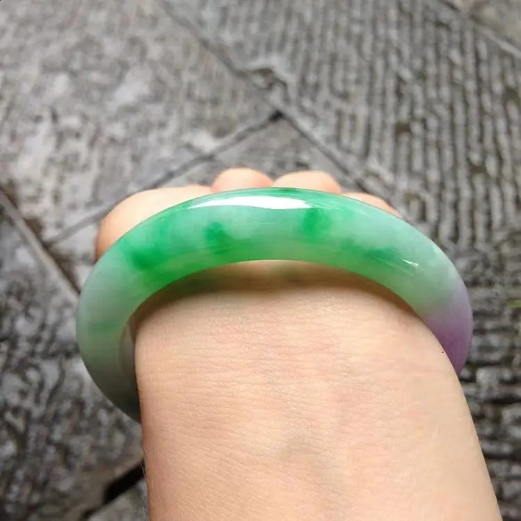 Myanmar Jewelry Natural Jade Lamp Jade Bracelet 54-62mm Elegant Princess Bracelet Gift 241119
