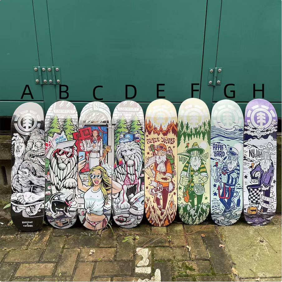 Baker skateboard High Quality Skateboard Canadian Maple Deck 7 Ply Free Girptape Pro Skating 7.75/8.0/8.25 Inch Size