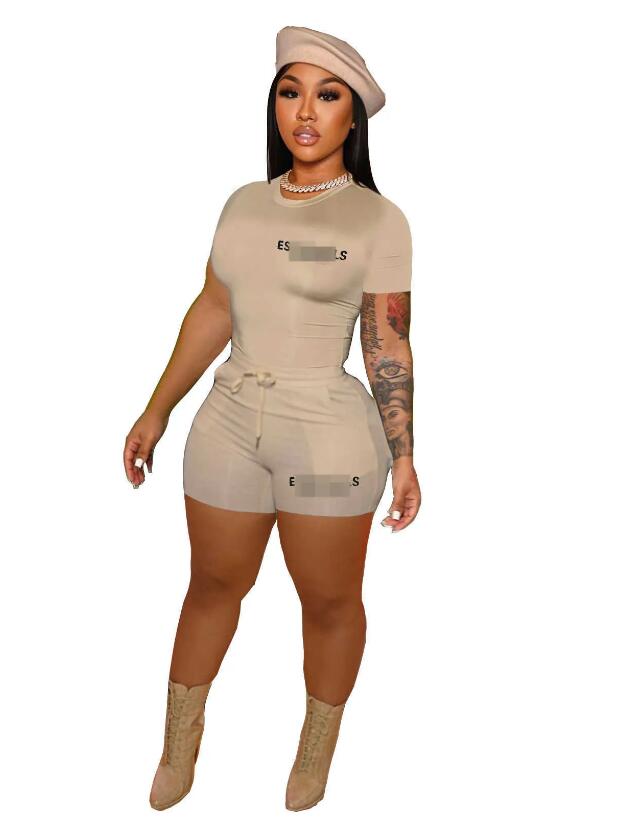 new Womens Designer Clothing Tracksuits Summer Sports Outfits 2 Piece Pants Set Letter Printed Short Sleeve T Shirt And Shorts Suit