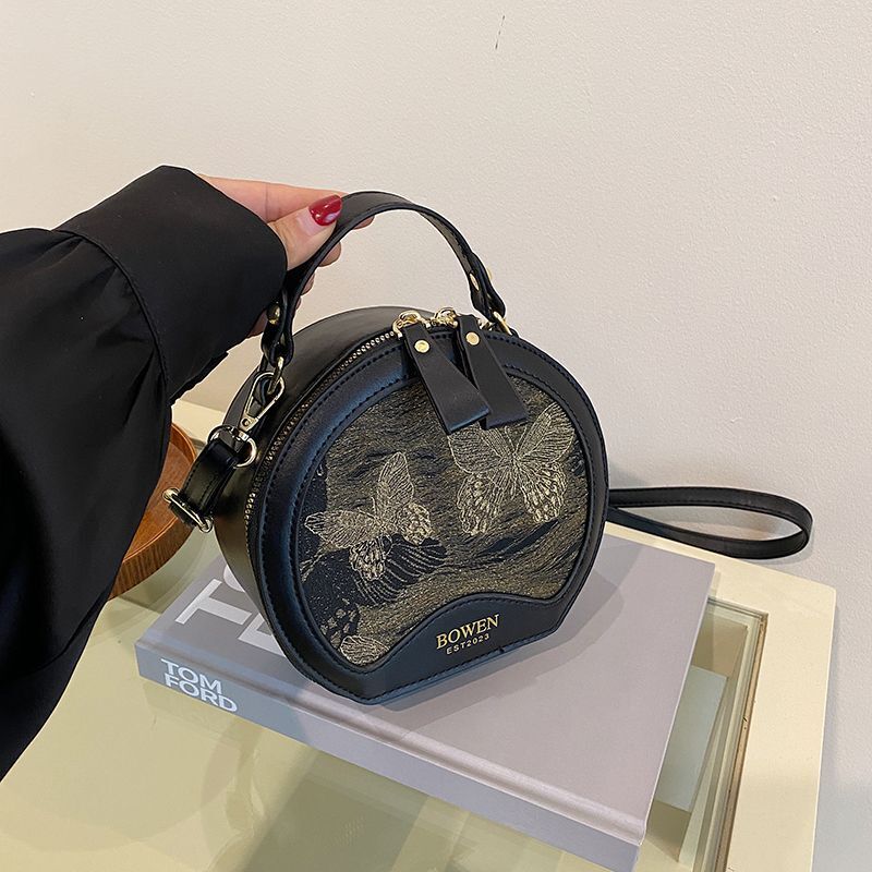 New high end Chinese style crossbody bag with trend multiple functions suitable for commuting Handheld designer small round leisure bag shoulder bag c