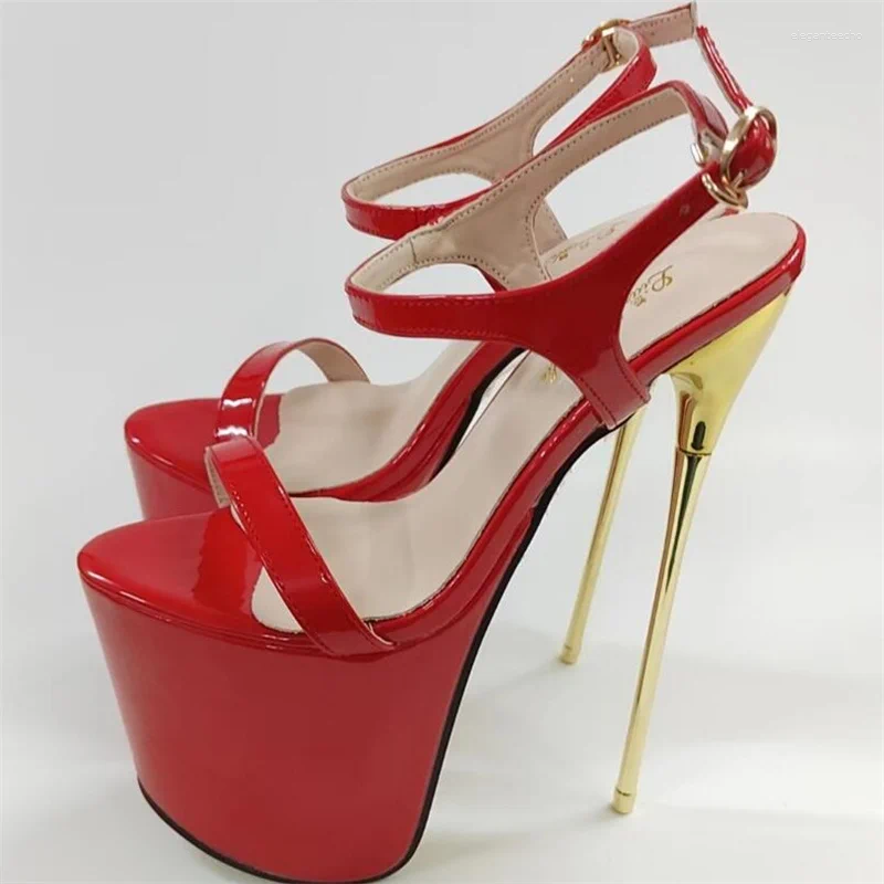 2025 S Fashion Designer Sandals SDTRFT Cm Metal Super Thin High Heels Platform Buckle Shoes Woman Pumps SUMMER Peep Toe Bridal Catwalk Shows Stilettos
