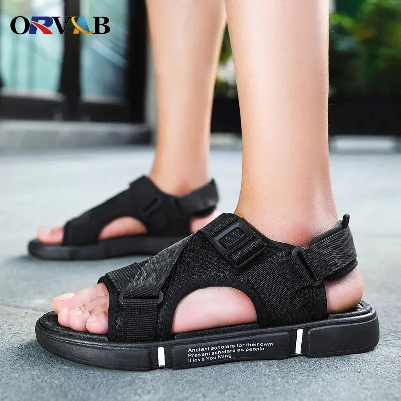 Mens Summer Sandals Comfortable nonslip men Shoes High quality woven beach sandals Gladiator Casual flats jibbizt 241118