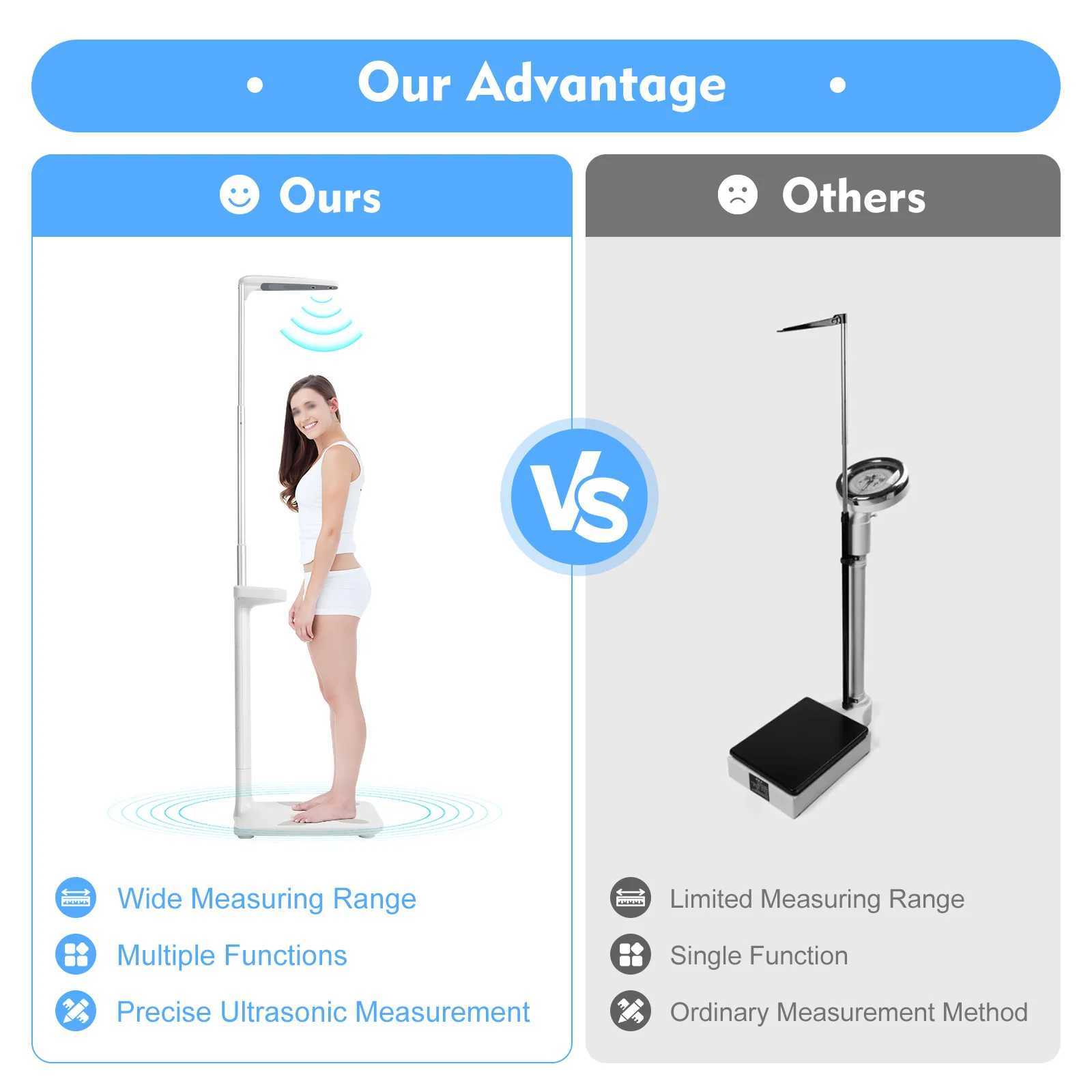 Body Weight Scales 110V Multifunction Physician Medical Body Weight Scale 440lbs Capacity Doctor Office Medical Measure Height 240419