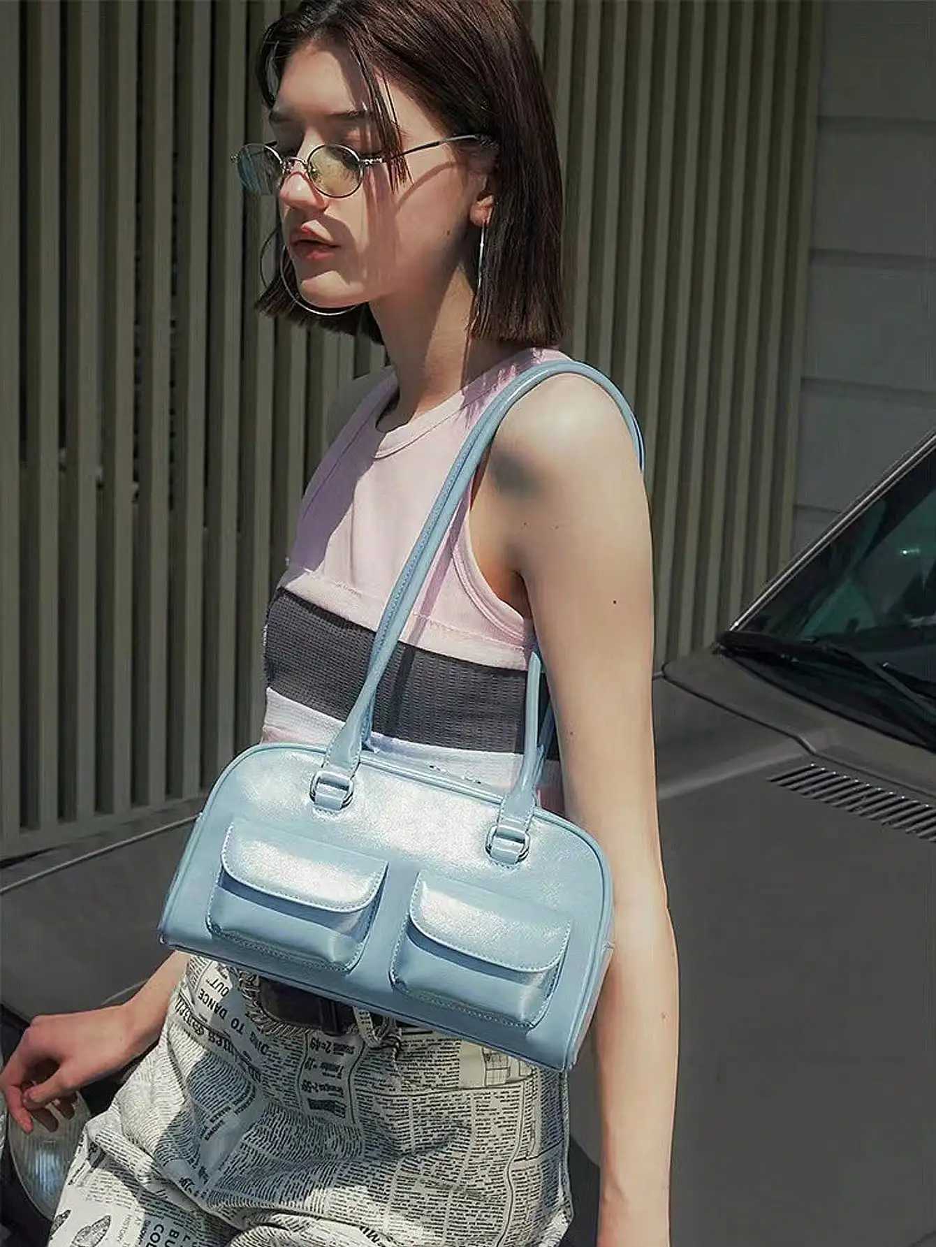 New Fiat and Versatile High end Texture Unique Soft Leather Bag Large Capacity Handheld Horizontal Bag Y250318