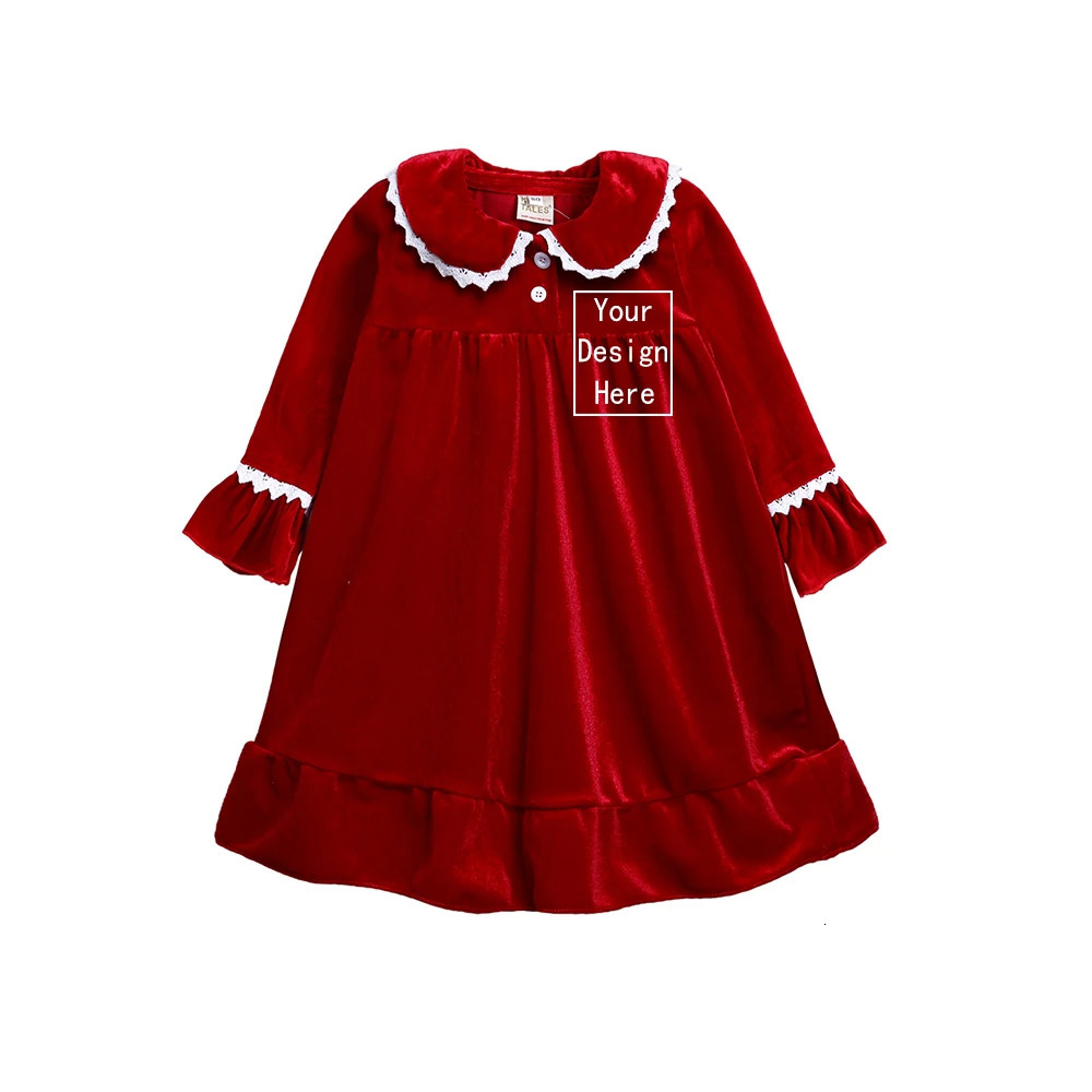 Customize personalized childrens boys and girls velvet Christmas pajamas set DIY add your text image long sleeved toppants childrens pajamas 241118
