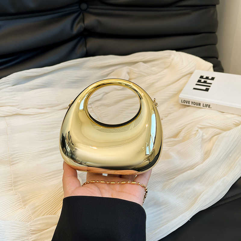 Compact Acrylic Women's Handbag 24 Autumn New Fashionable and Versatile Bright Face Single Shoulder Crossbody Bag