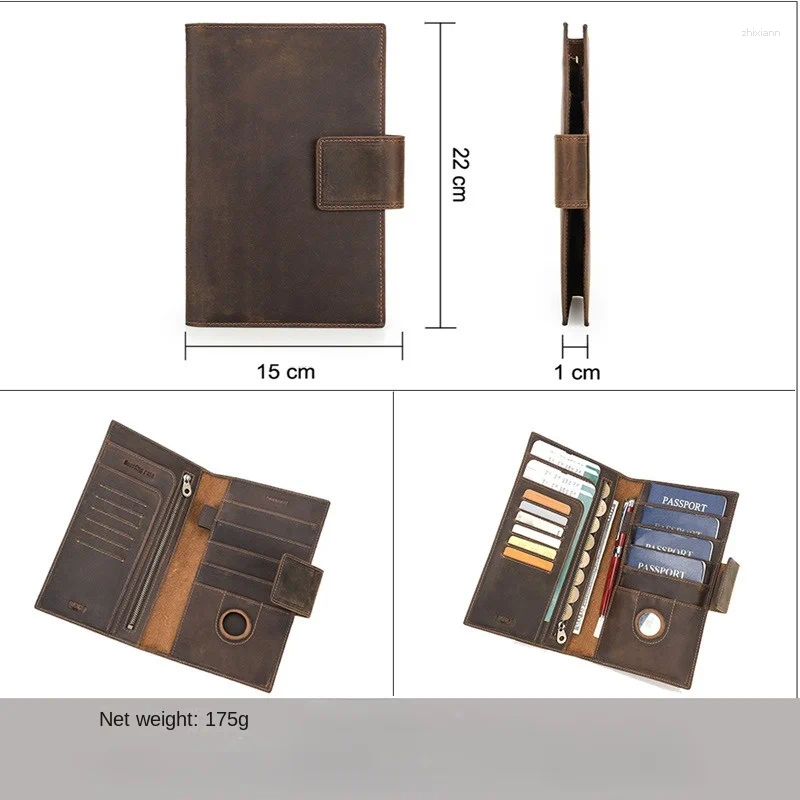 2025 NEW Card Holders Vintage Passport Wallet Travel Leather Holder Multi-card Bag Cover Car Family zhanyishengli