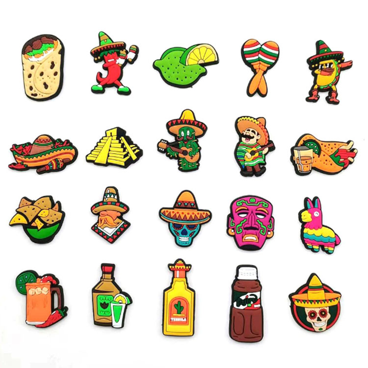 set pvc shoe charms cartoon food decoration buckle hole shoe flower shoe buckle shoe accessories DIY