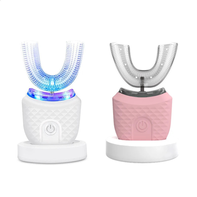 Wireless charging U-shaped adult electric toothbrush with silicone waterproof vibration ultrasonic toothbrush 241119