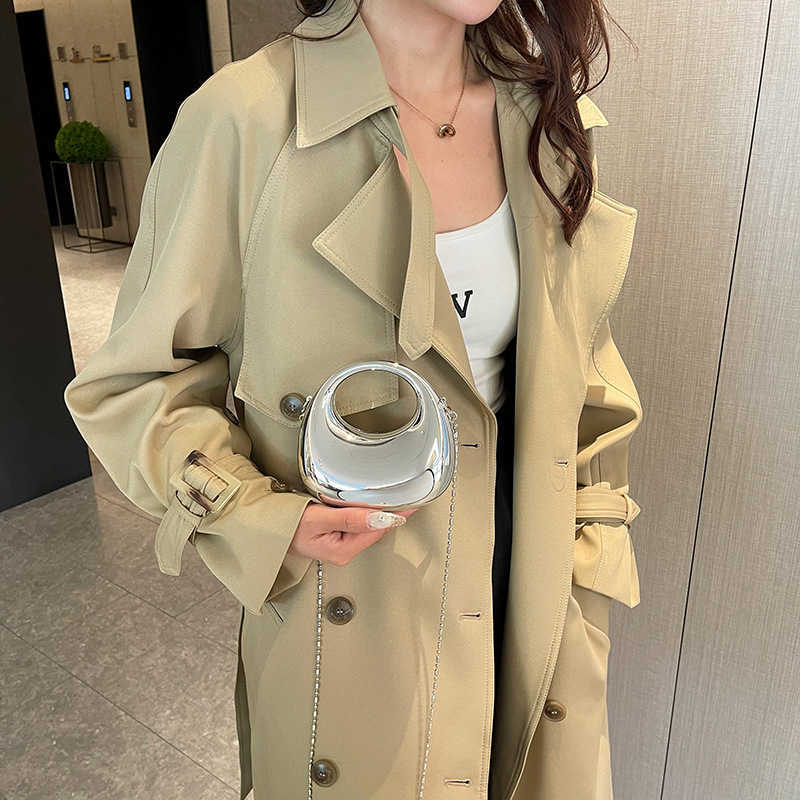 Compact Acrylic Women's Handbag 24 Autumn New Fashionable and Versatile Bright Face Single Shoulder Crossbody Bag