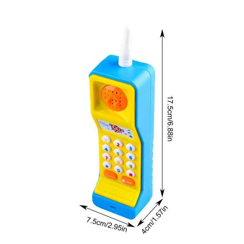Toy Cell Phones Fun Musical Microphone Toy Educational Call Chat Learning Play Phone Light Sound Effects Parent-ChildXJ241118