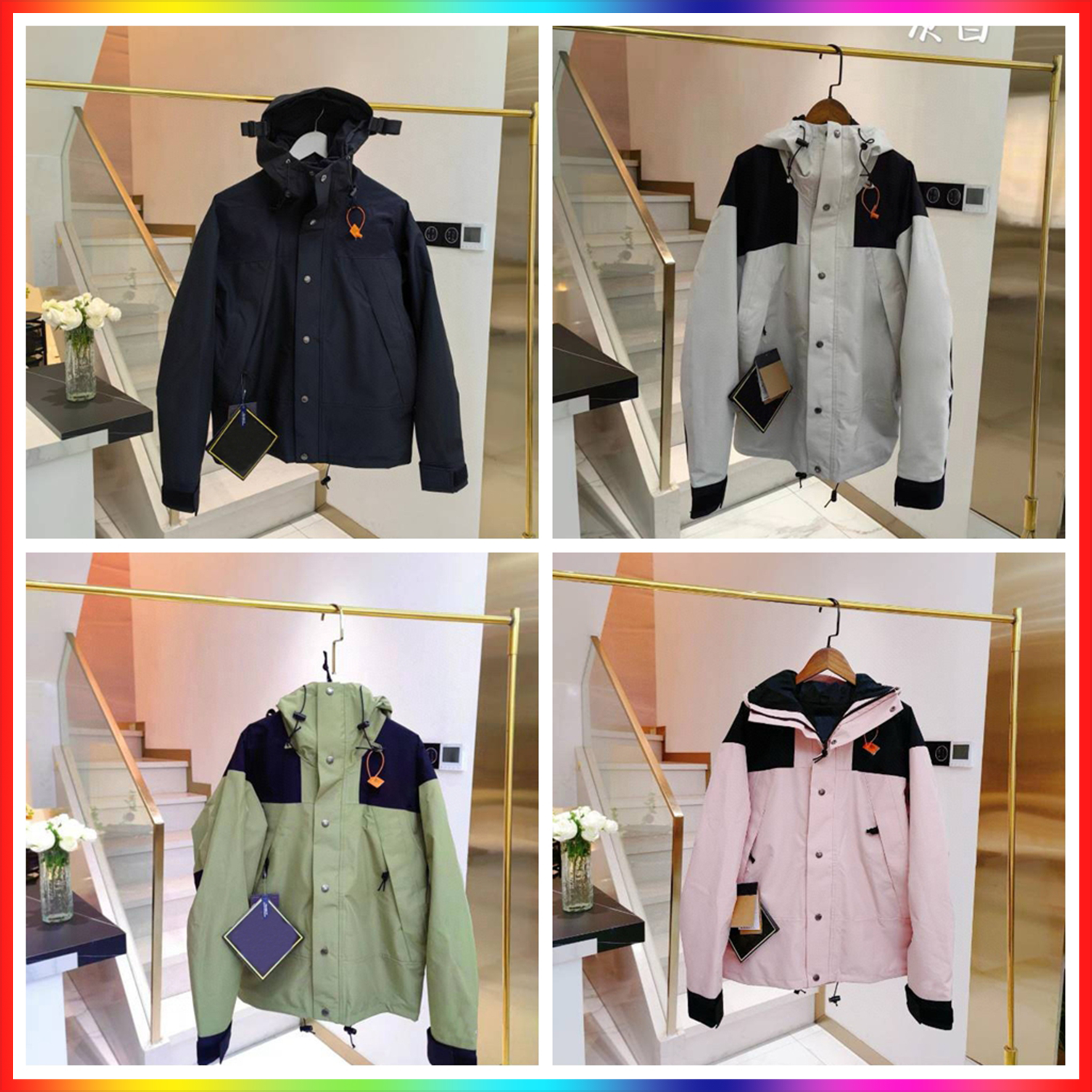 Designer Men Fashion New Mens Outdoor faced Jackets Interchange north Jacket parkas Waterproof and windproof Outerwear Jackets Couple Tops Outwear Multipl coat