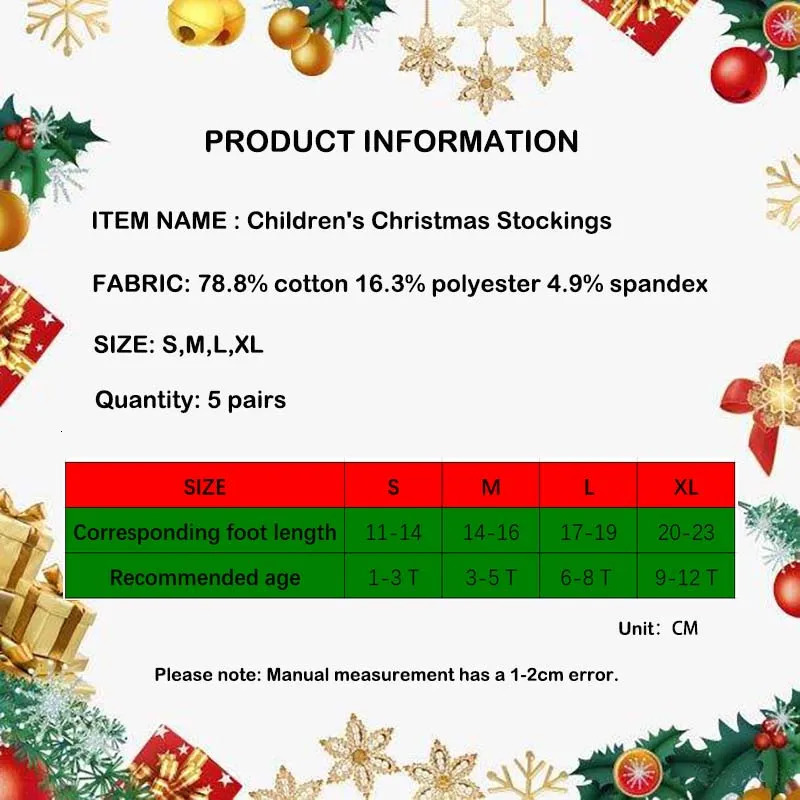 Childrens Cute Christmas Socks Childrens Knitted Socks Childrens Babies Boys borns Girls Winter Children Years Children Children Aged 1 to 12 241118