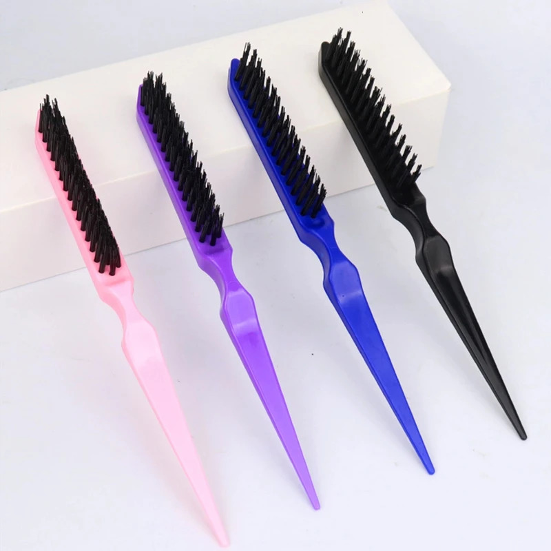 1 Pcs Professional Hair Brushes Comb Teasing Back Combing Brush Slim Line Styling Tools 4 Colors Wholesale 240412