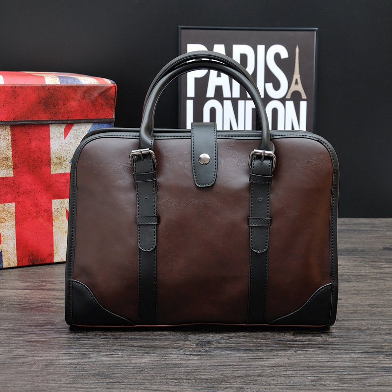 Free Shipping Briefcase 14 Inch Laptop Designer Suitcase Men's Business Office Crossbody Bag