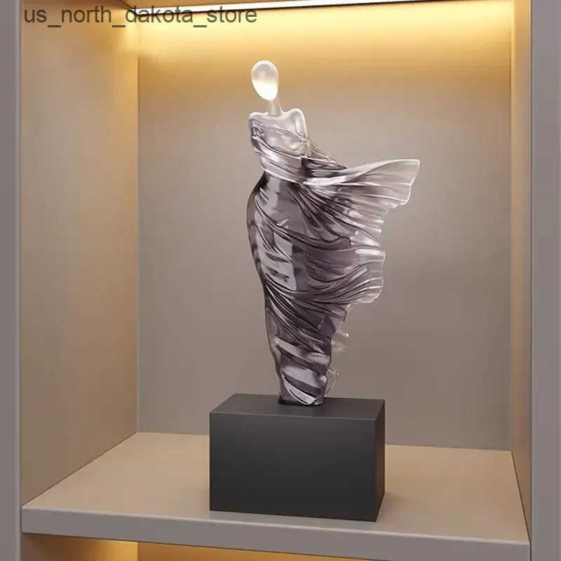 Decorative Objects Figurines Modern Decor Portrait Sculpture Resin Sculptur Art Senior Statue Living Room Home Office Desk Decoration Accessories J241