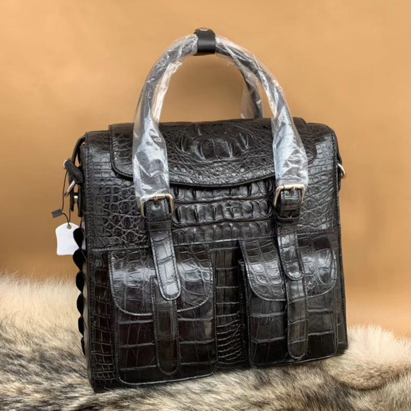 New Men's Briefcase Leisure Business Handbag Single Shoulder Diagonal Laptop Bag Genuine Leather Mens Office Designer