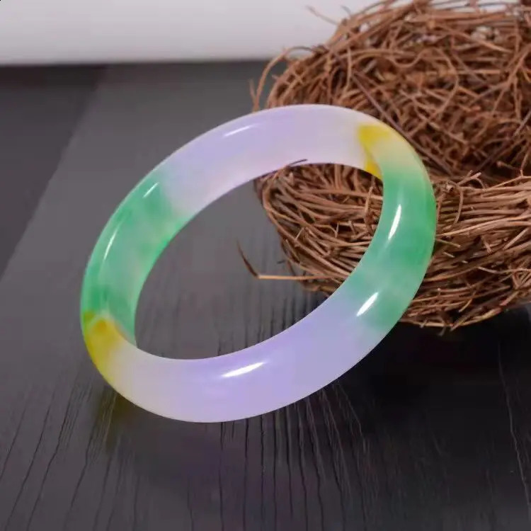 Selling Natural 100% Genuine Jade Bracelet Three Color Quartz Jade Bracelet for Girls Bracelet Jewelry 241119