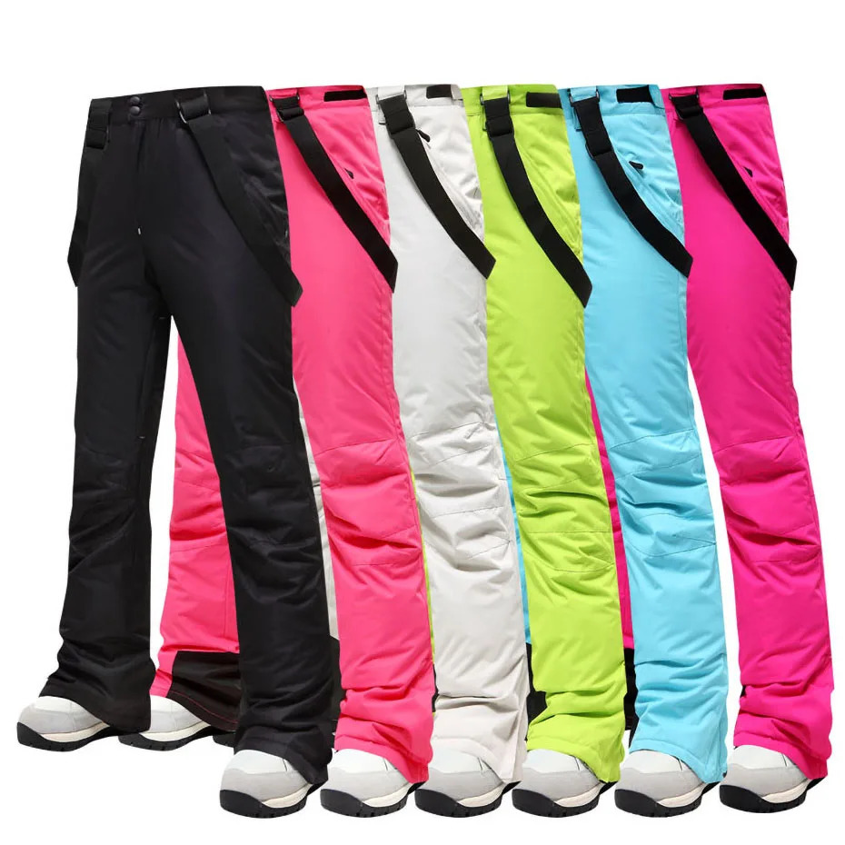 Women Ski Pants Outdoor Sports High Quality Suspenders Trousers Windproof Waterproof Warm Winter Snow Snowboard 241118