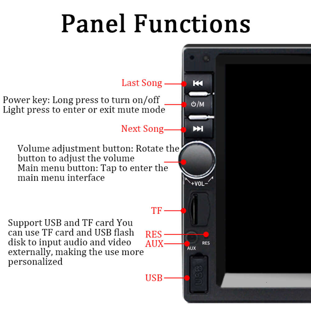 Carplay Android Auto Car Radio 2 Din Multimedia Video Mp5 Player 7inch Touch Screen Bluetooth with Remote Control Car dvd