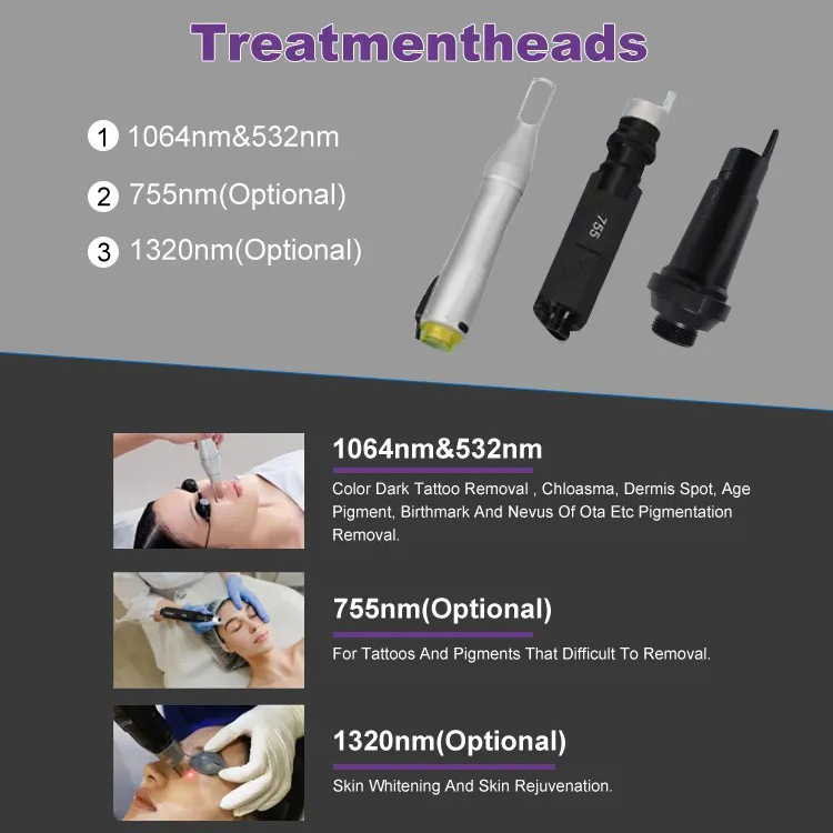 Professional 2000W Super Picosecond Laser Tattoo Removal Machine Non-surgical Skin Whitening Picolaser Carbon Peel Freckle Acne Mole Removal Beauty Ma