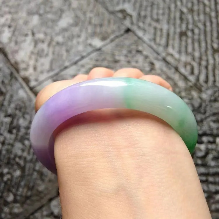 Myanmar Jewelry Natural Jade Lamp Jade Bracelet 54-62mm Elegant Princess Bracelet Gift 241119