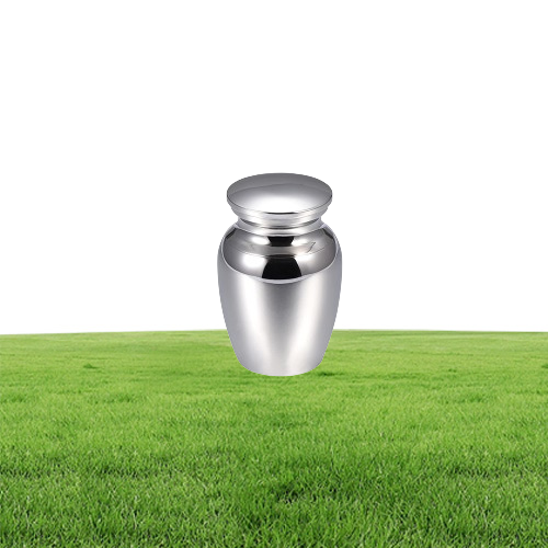 Cremation Urn Necklace Custom Engraved Stainless Steel With Blank Pattern Silver Jar Keepsake Memorial HumanPet Ashes