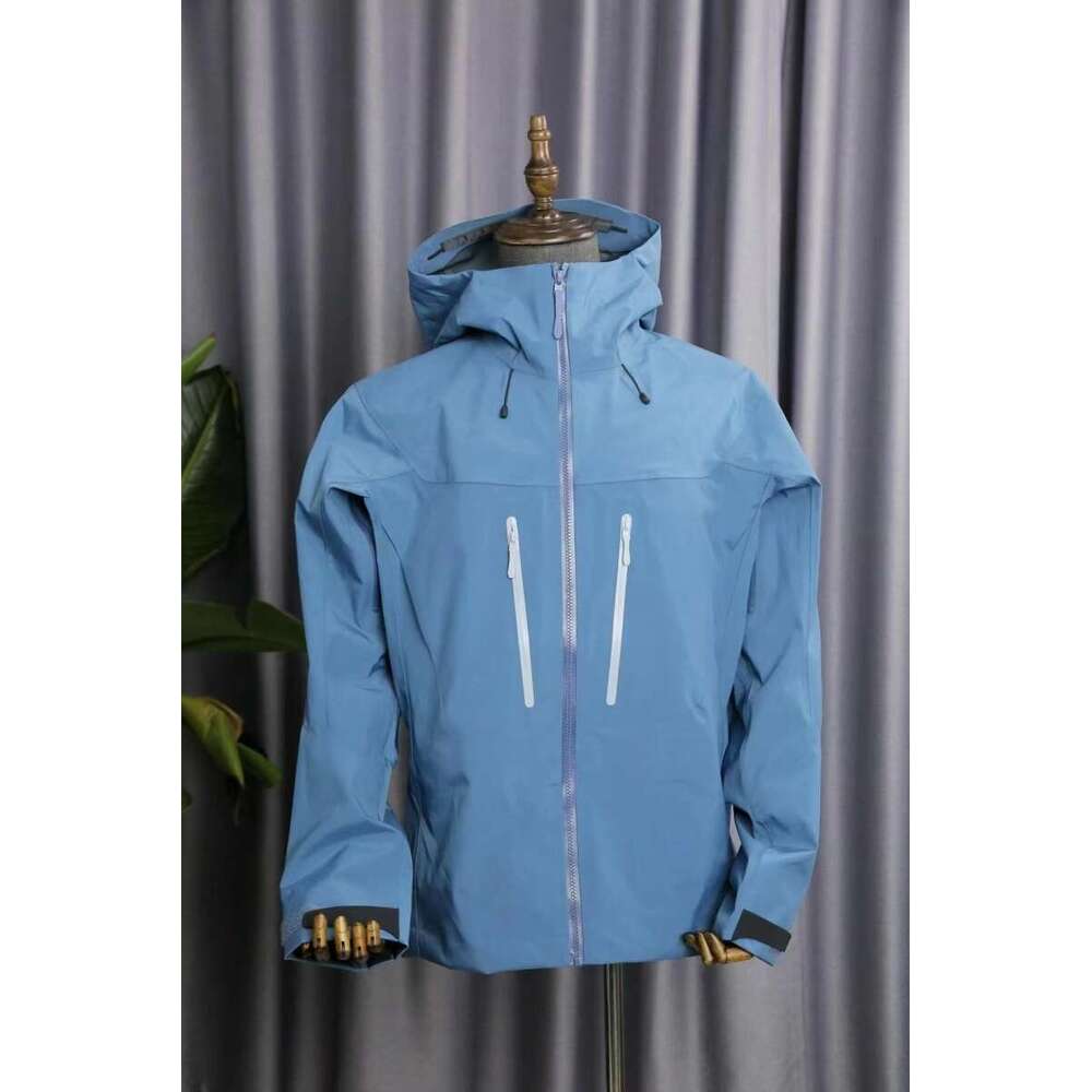 New Embroidery Alpha SV 6Th Outdoor Waterproof Windbreaker Hiking Jackets Three Layer Mens Womens Camping Coat
