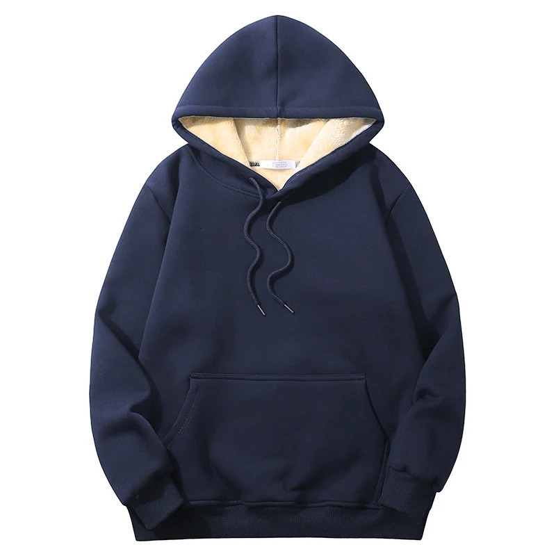 Winter Hoodies Thicken Warm Lambswool Hoodie Pants Men Sweatshirts Casual Sweatshirt Fashion Thermal Windproof Unisex Sp 241118