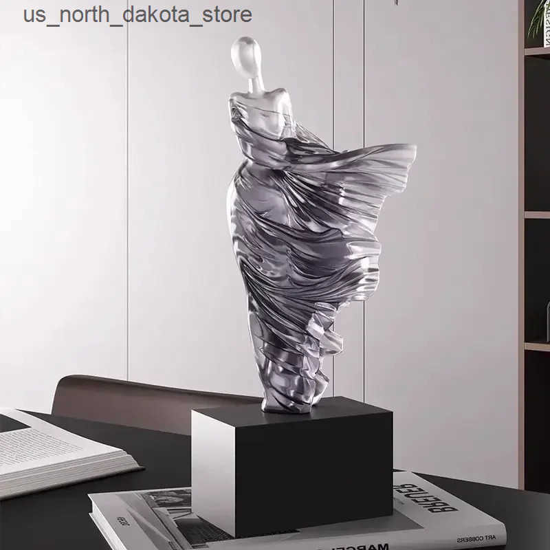 Decorative Objects Figurines Modern Decor Portrait Sculpture Resin Sculptur Art Senior Statue Living Room Home Office Desk Decoration Accessories J241