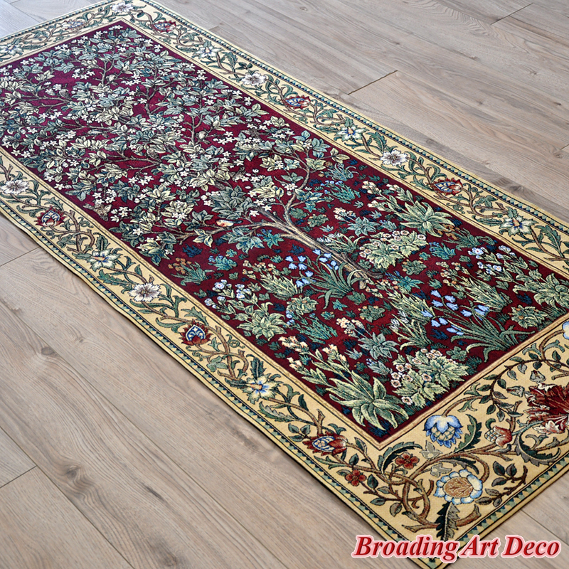 Long Size William Morris Tree Of Life Tapestry Wall Hanging Jacquard Weave Gobe Home Textile Art Decoration 100%Cotton
