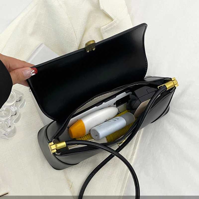 Fashion PU Leather Underarm Shoulder Bags For Women Trend Designer French Style Female Tote Ladies Flap Handbags Y250320