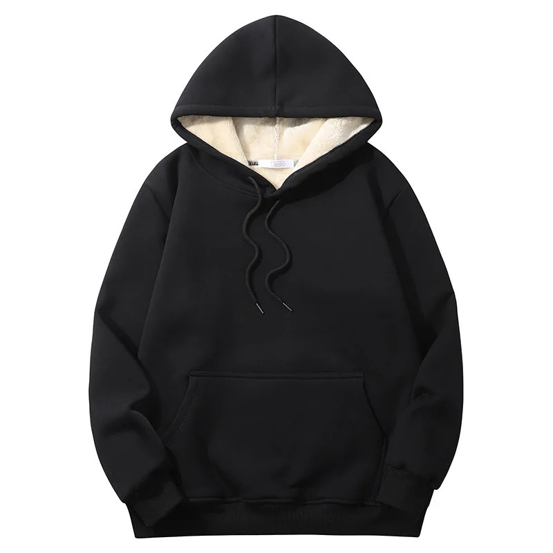 Winter Hoodies Thicken Warm Lambswool Hoodie Pants Men Sweatshirts Casual Sweatshirt Fashion Thermal Windproof Unisex Sp 241118