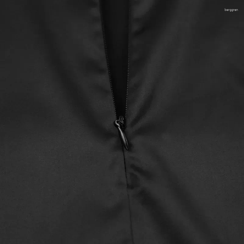 Elegant High Neck Satin Dress Backless Bowknot Design | Fashion