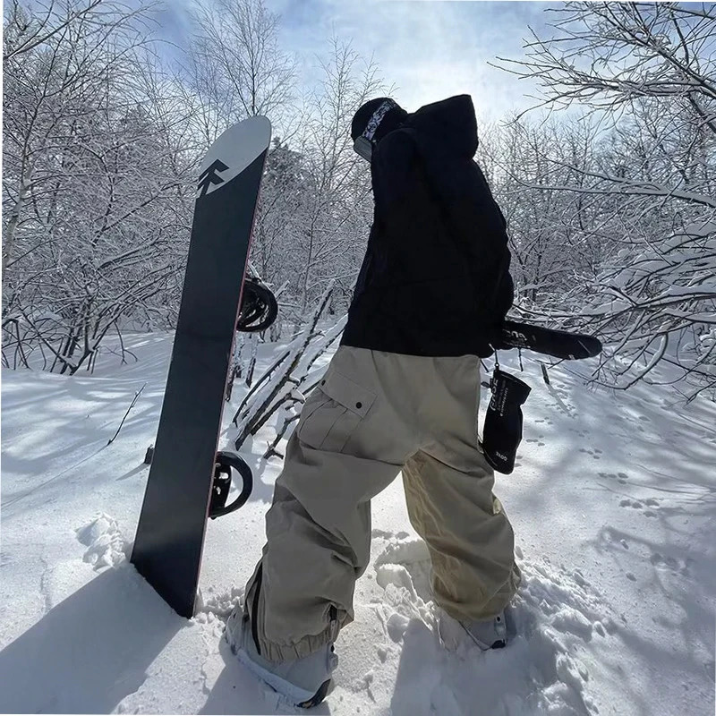 Outdoor Skiing Pants Ski Trousers Snow Clothes Women Loose Snowboard Wear Windproof Men Winter Cargo Pants 241118