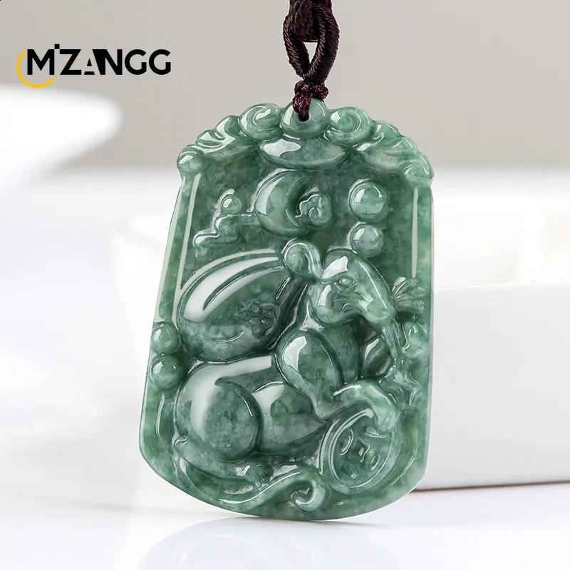 Natural Commodity Jade 12 Zodiac Ox Tiger Rabbit Jade Pendant Chinese Carving Green Fashion Jewelry Lucky Talisman for Men and Women 241119