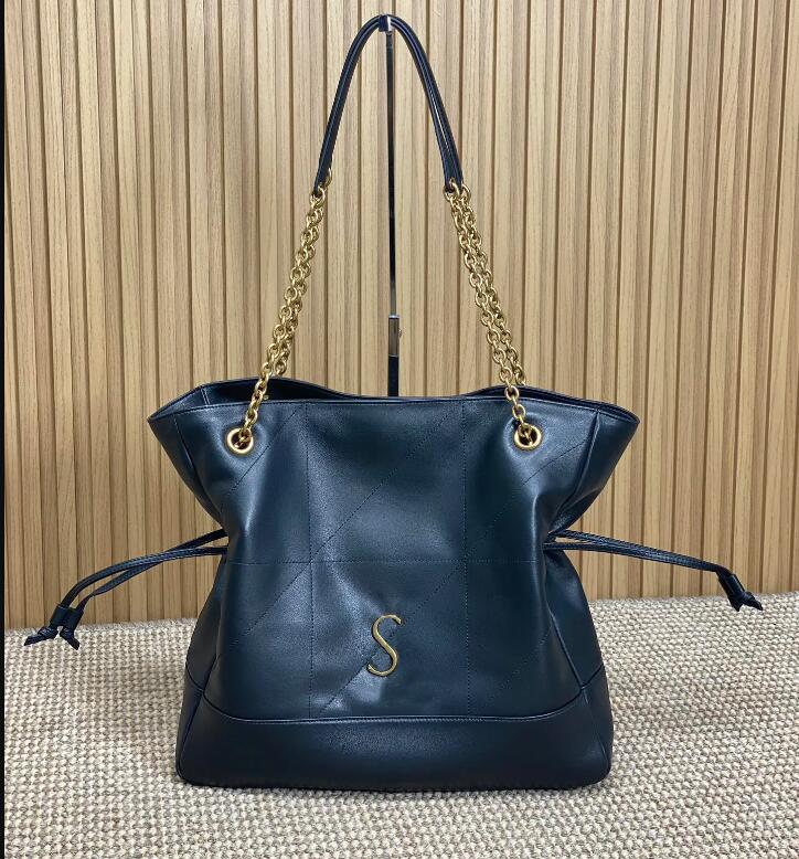 10A Mirror quality Desiginer bag large pochon Tote bag Metal Letter Chain Removable handbag crossbody Quilted Sheepskin Chain Shoulder Bags Pochons Purses 4.3